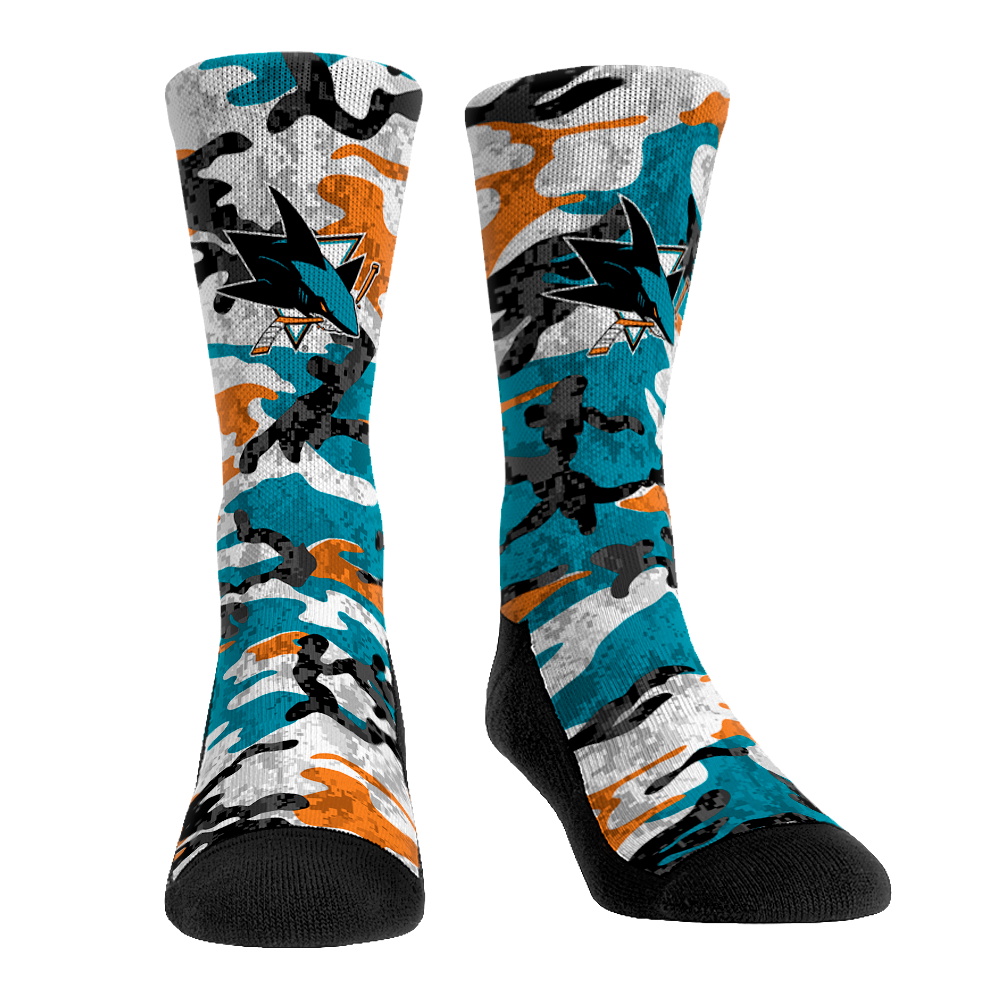 San Jose Sharks - What The Camo | Rock 'Em Socks