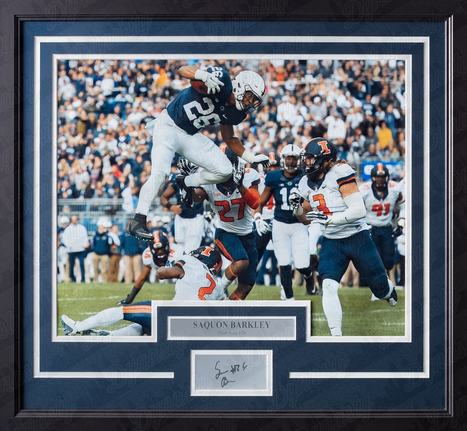 Saquon Barkley Penn State Nittany Lions College Football Framed Photo with Engraved Autograph 1