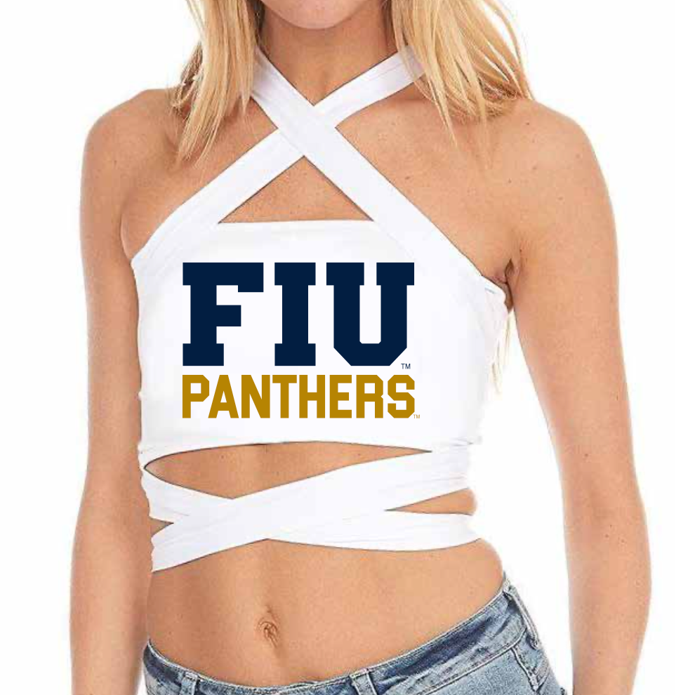 FIU Panthers White Multi Way Bandeau Top | lojobands 4