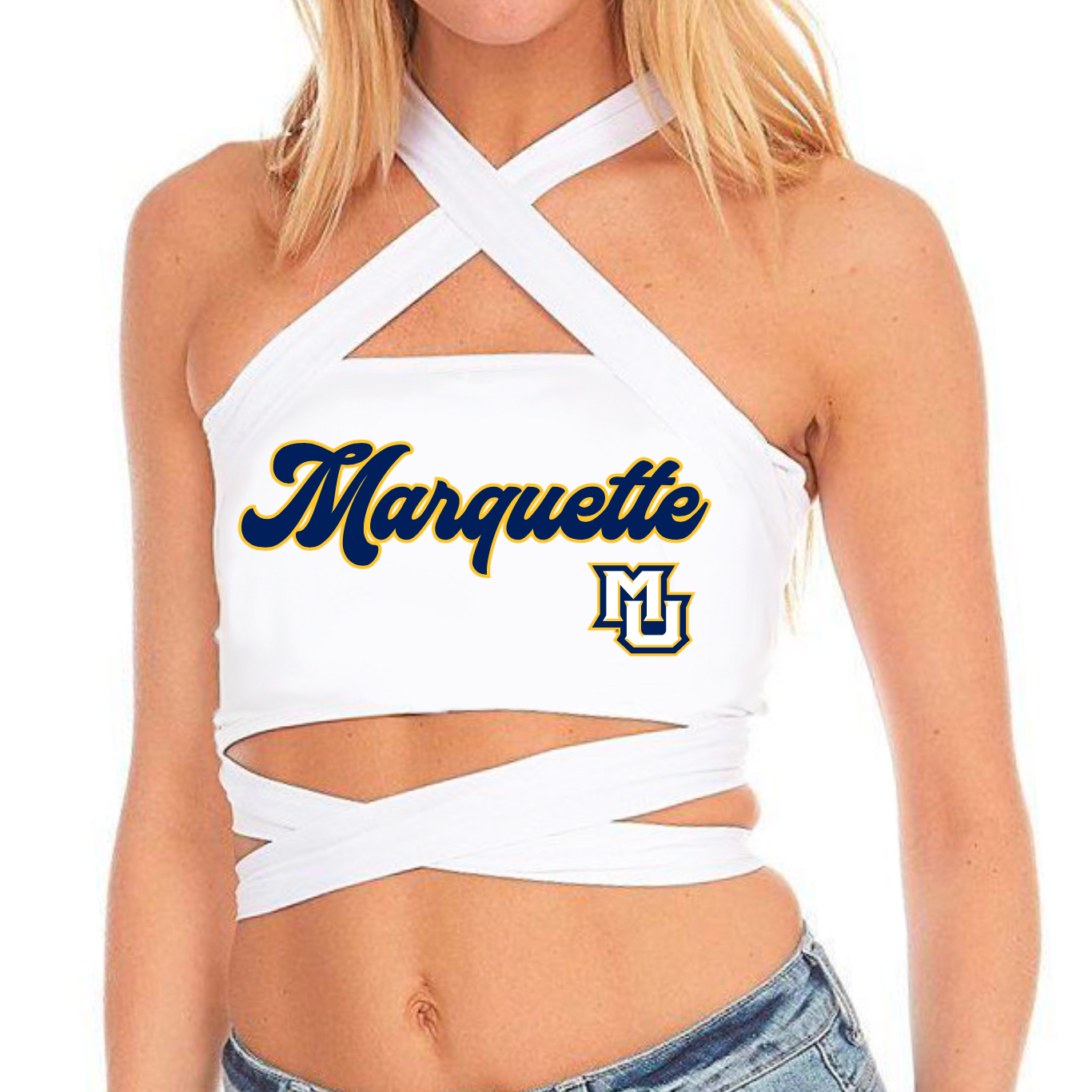 Marquette White Multi Way Bandeau Top | lojobands 4