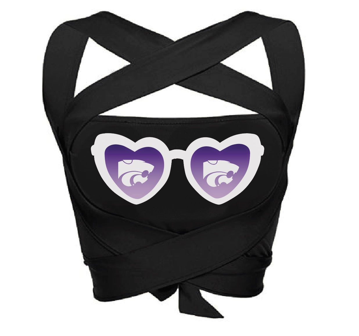 Kansas State Black Multi Way Bandeau Top | lojobands 5