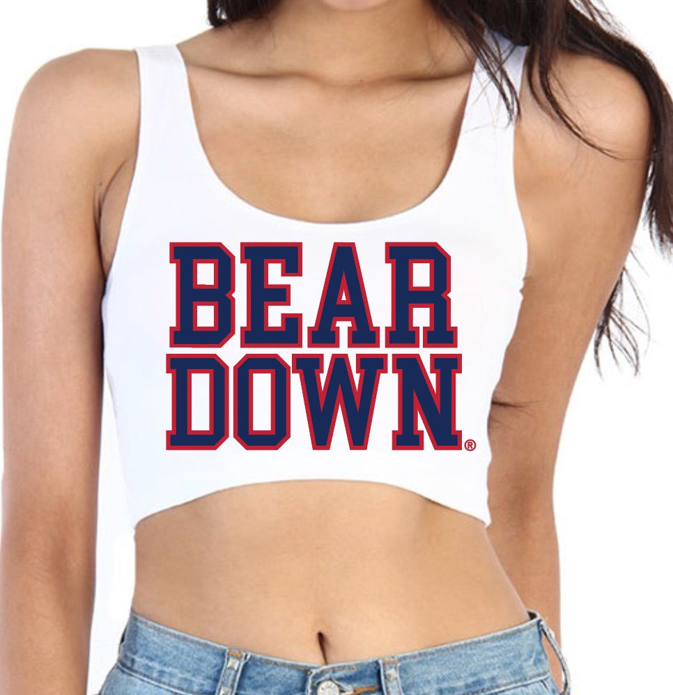 University of Arizona Bear Down Crop Tank Top | lojobands 7