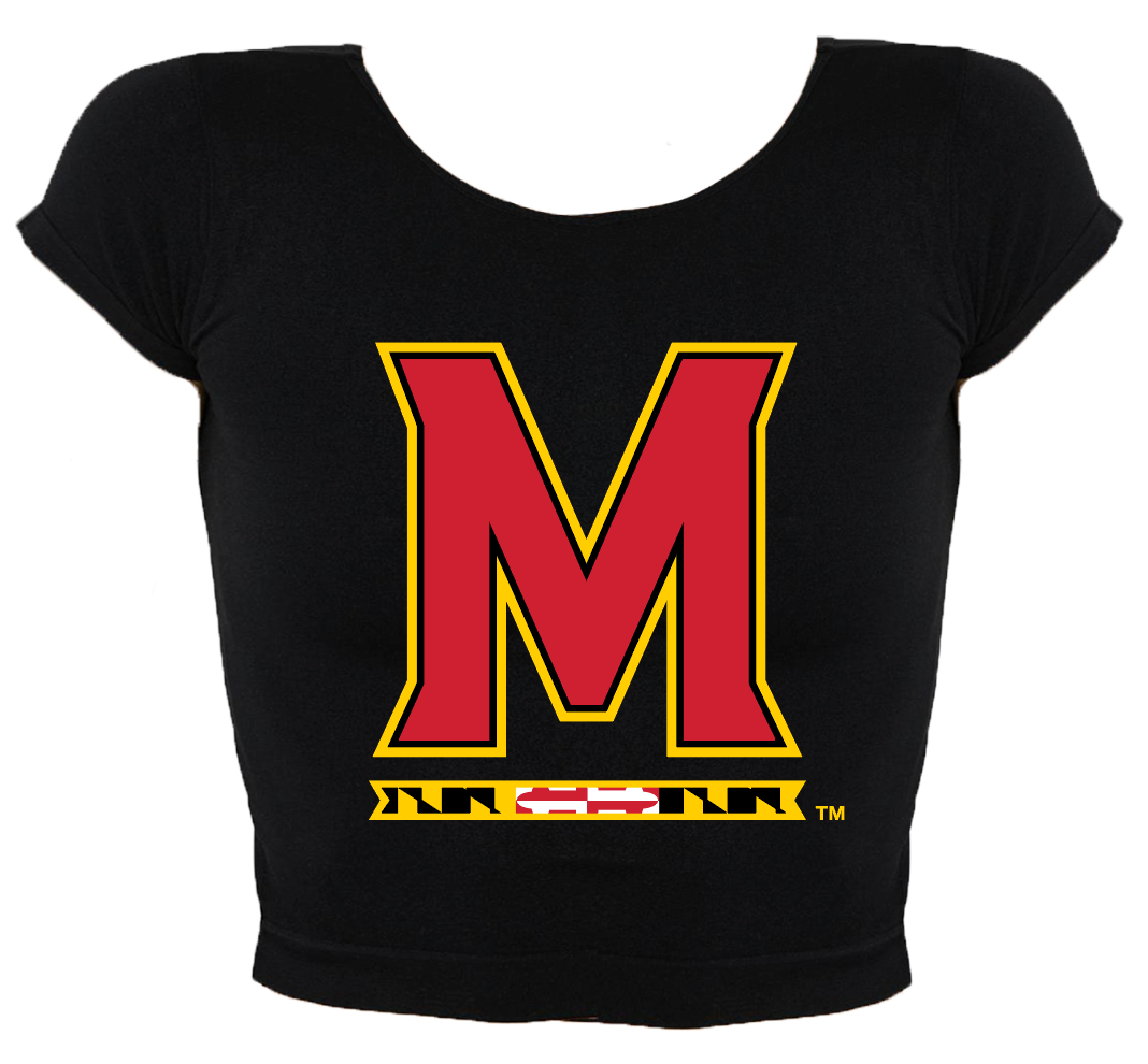 Maryland Terps Black Babydoll Tee | lojobands 3