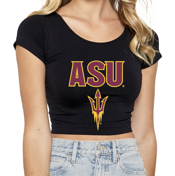Arizona State ASU Black Babydoll Tee 3