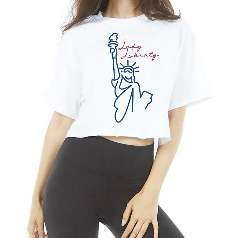 Lady Liberty Crop Tee | lojobands 1