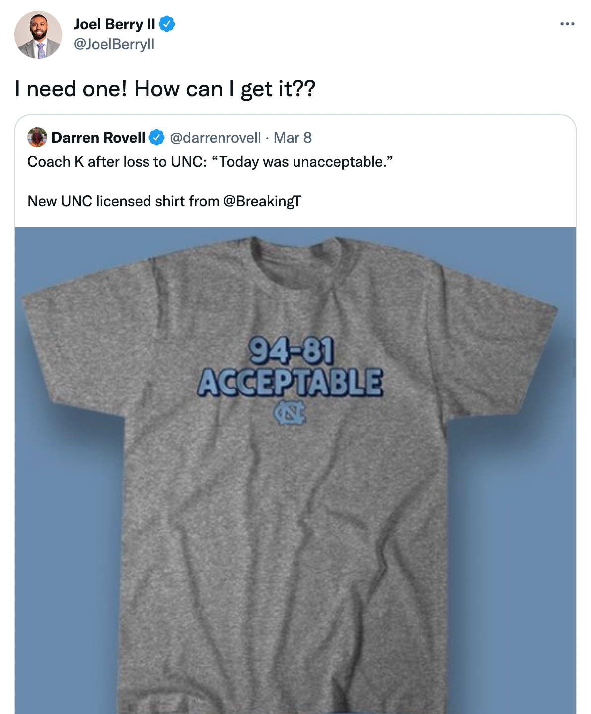 North Carolina Basketball: Acceptable 13