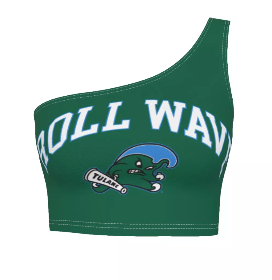 Tulane Green One Shoulder Top | lojobands 3