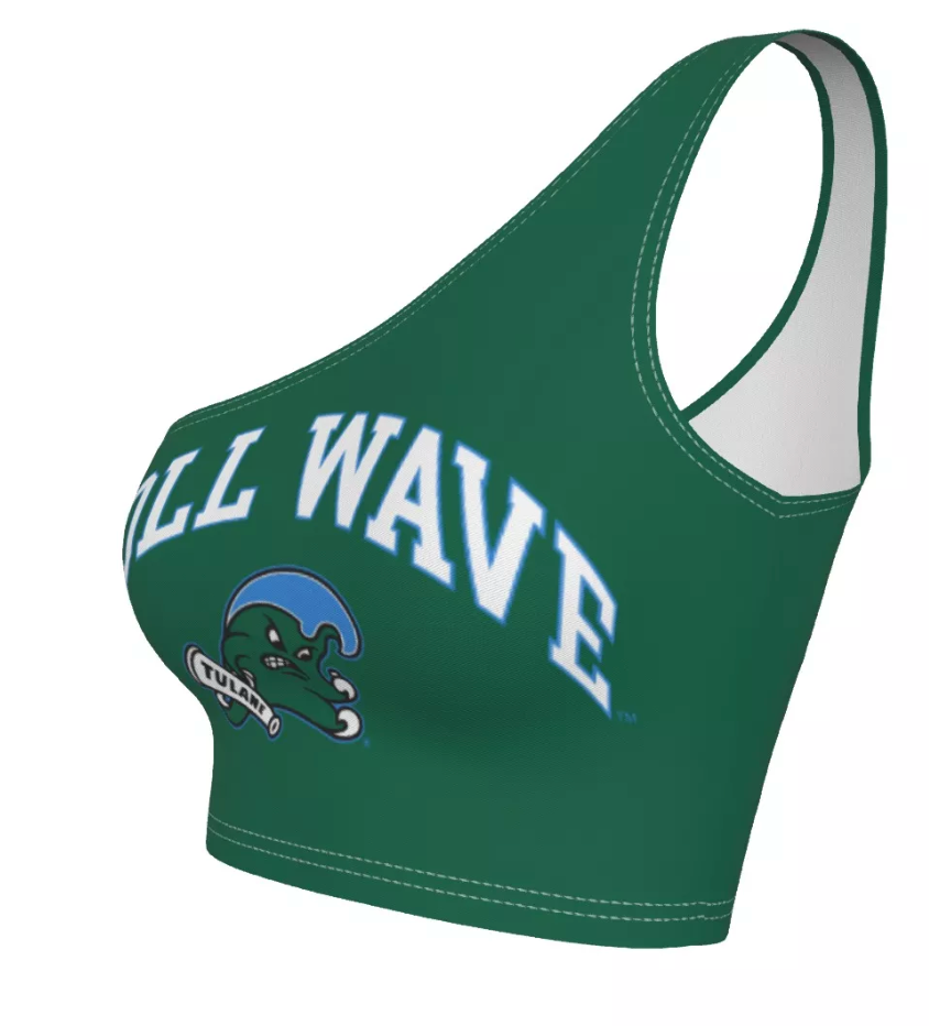 Tulane Green One Shoulder Top | lojobands 4