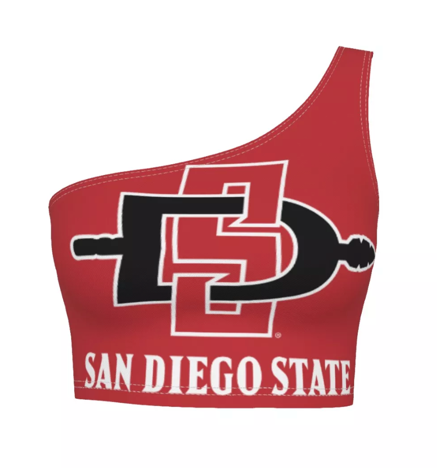 San Diego State Red One Shoulder Top | lojobands