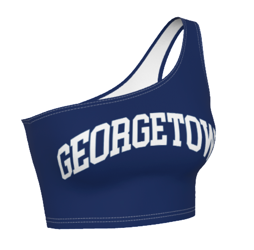 Georgetown Navy One Shoulder Top | lojobands 4