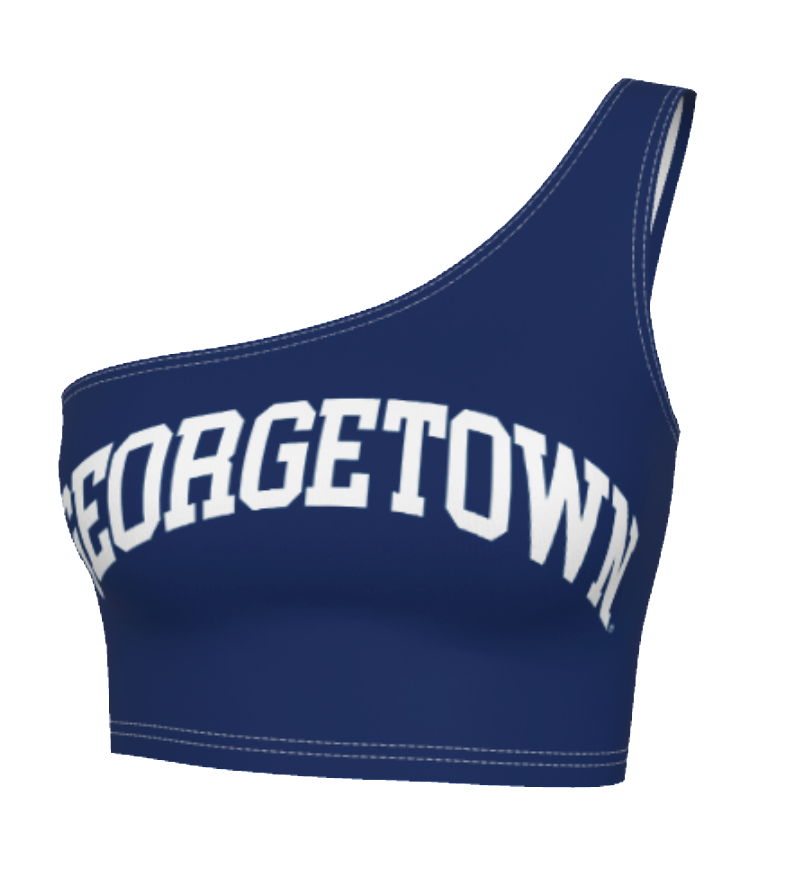 Georgetown Navy One Shoulder Top | lojobands 5