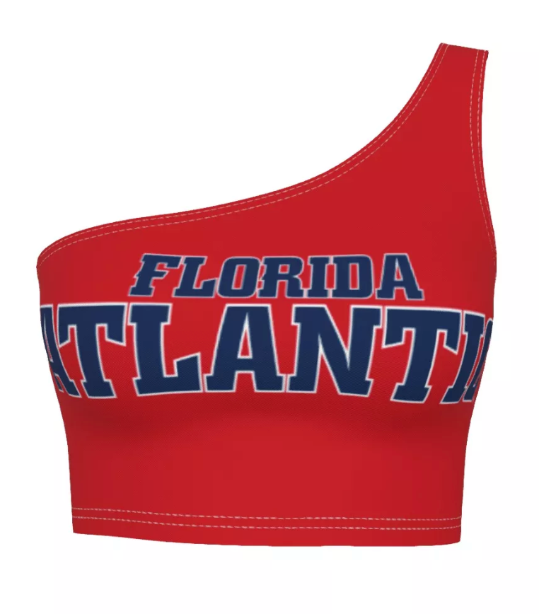 Florida Atlantic Owls Red One Shoulder Top | lojobands 3
