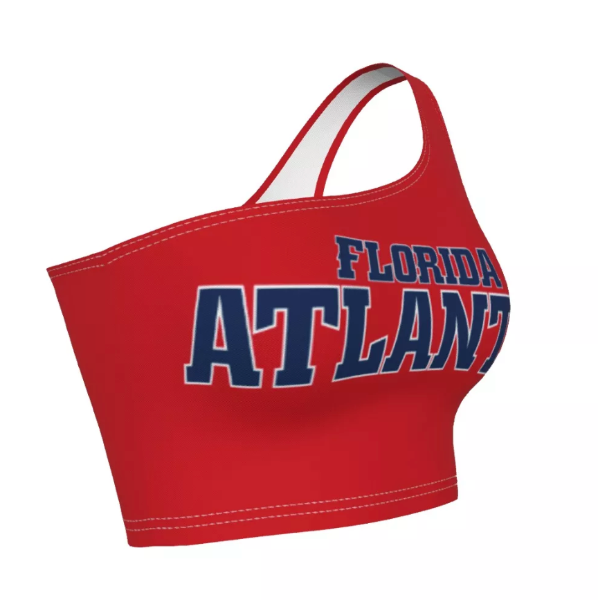 Florida Atlantic Owls Red One Shoulder Top | lojobands 5