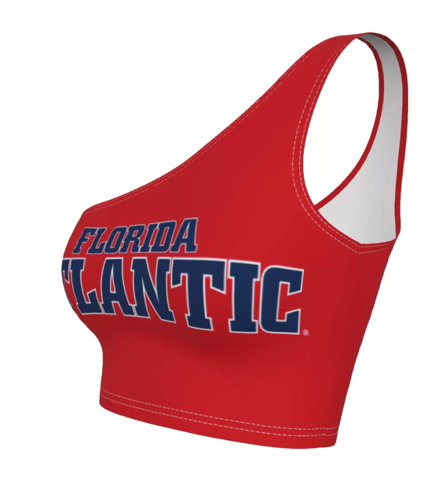 Florida Atlantic Owls Red One Shoulder Top | lojobands 4