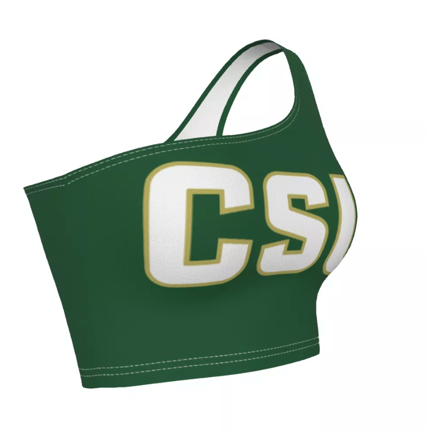 Colorado State Green One Shoulder Top | lojobands 3