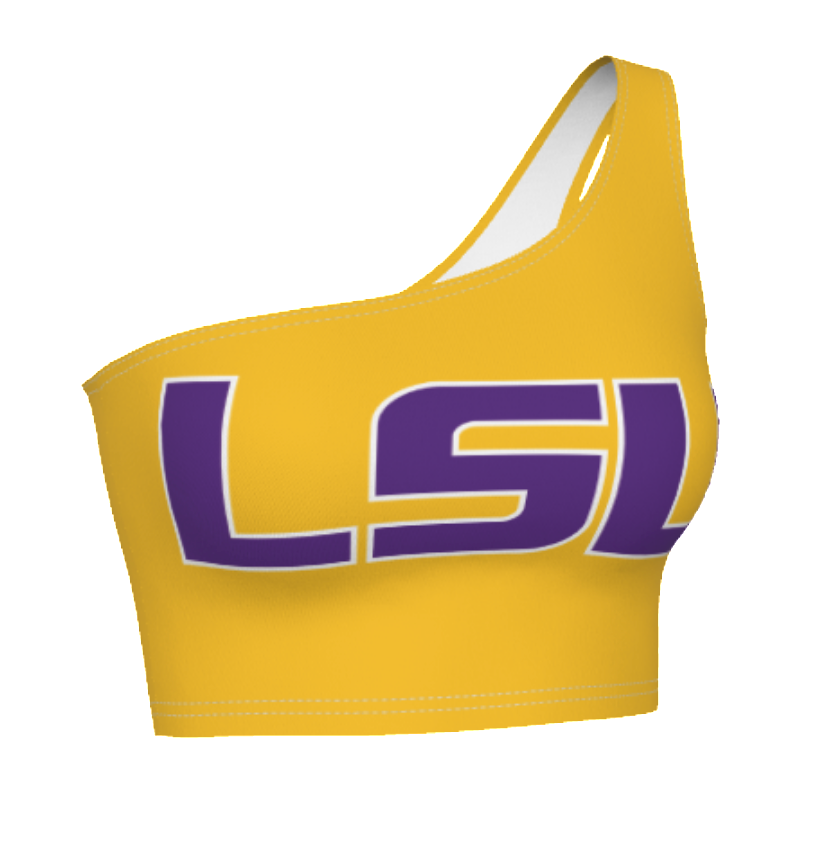 LSU Yellow One Shoulder Top 12