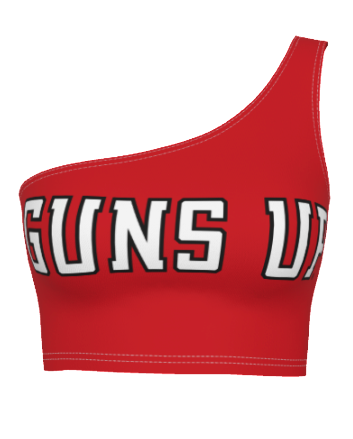 Texas Tech Guns Up One Shoulder Top | lojobands