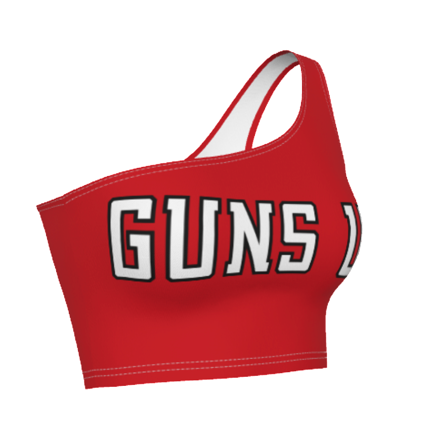 Texas Tech Guns Up One Shoulder Top | lojobands 3