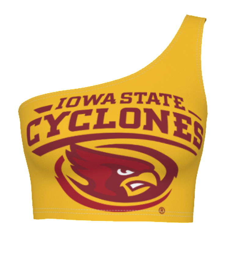Iowa State Yellow One Shoulder Top | lojobands 3