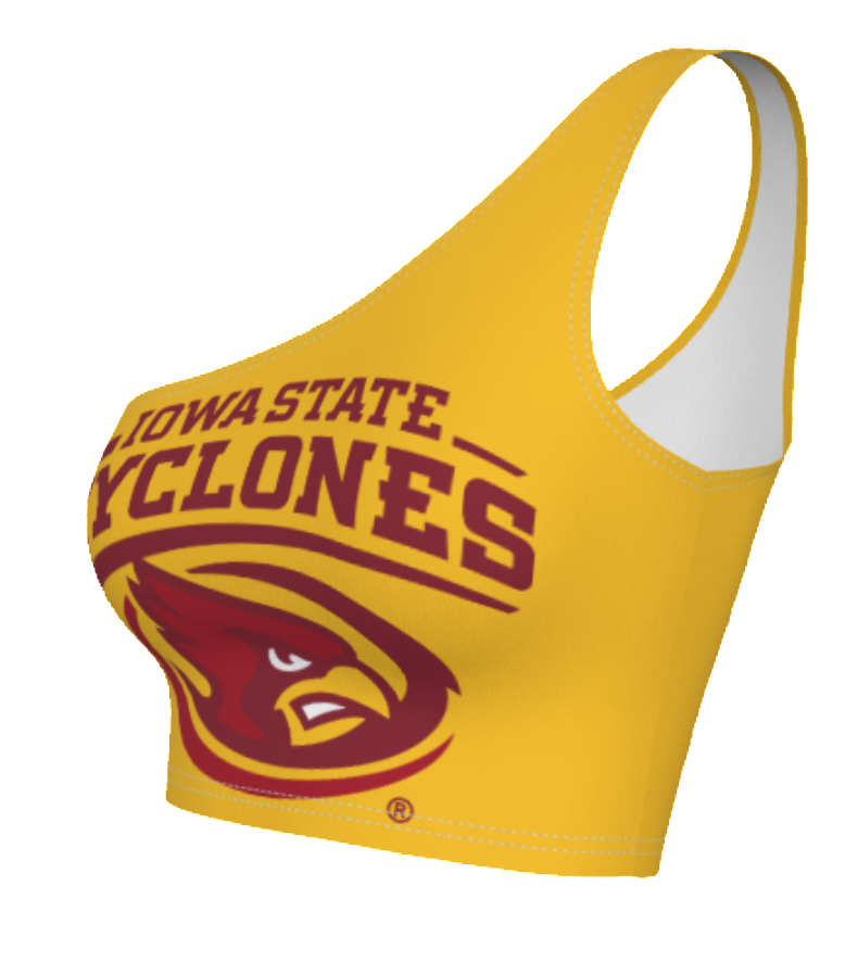Iowa State Yellow One Shoulder Top | lojobands 4