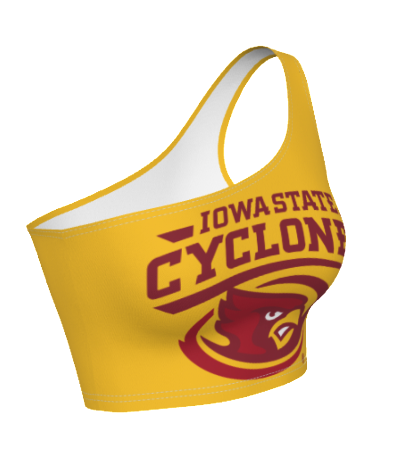 Iowa State Yellow One Shoulder Top | lojobands 5