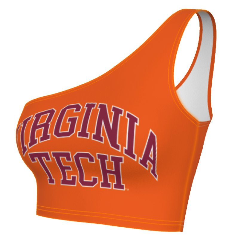 Virginia Tech Orange One Shoulder Top | lojobands 3