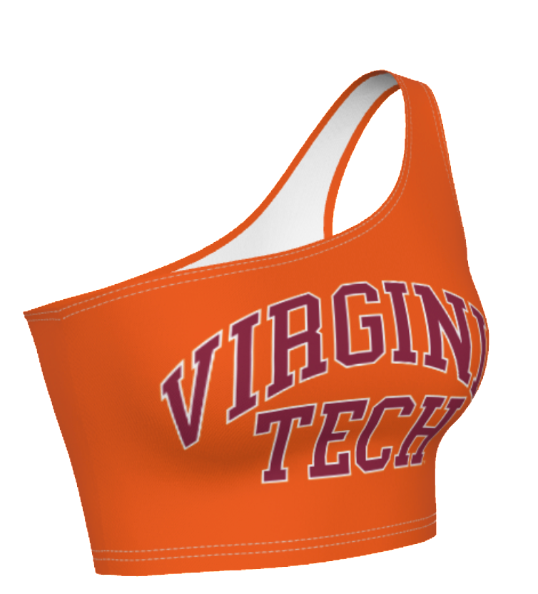 Virginia Tech Orange One Shoulder Top | lojobands 4