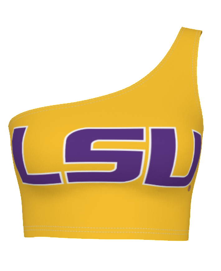 LSU Yellow One Shoulder Top 6