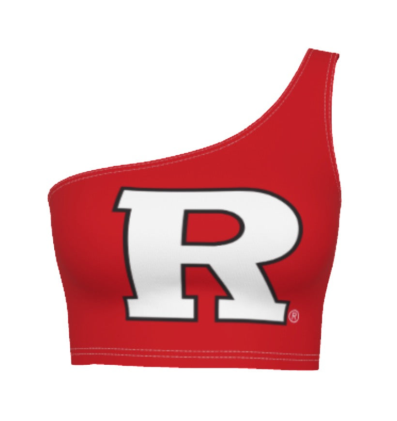 Rutgers Red One Shoulder Top | lojobands
