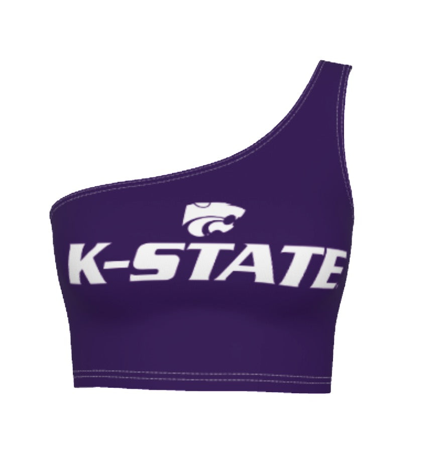 Kansas State Purple One Shoulder Top | lojobands