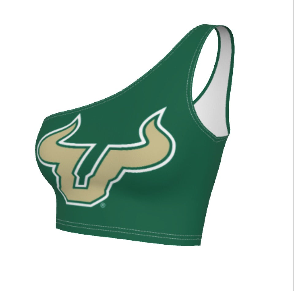 USF Green One Shoulder Top | lojobands 4