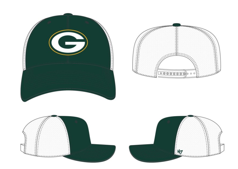 Green Bay Packers Dark Green '47 Trucker Hat 3