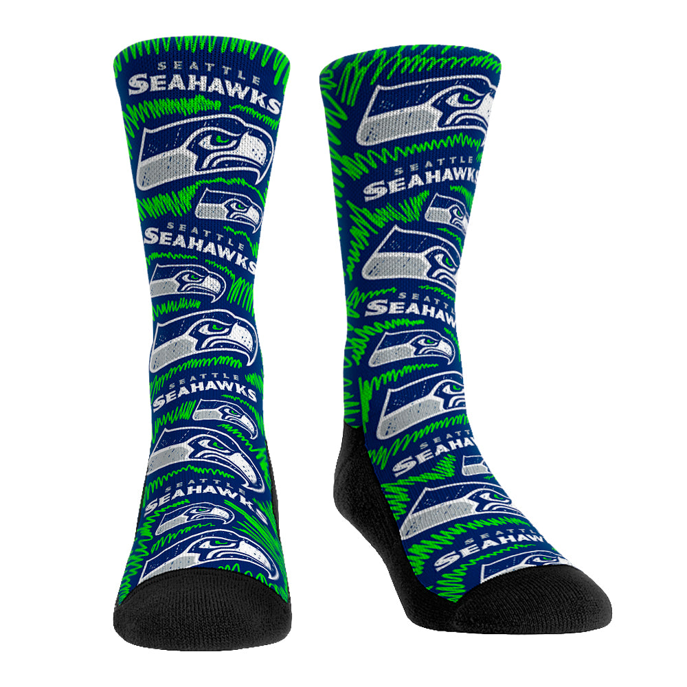 Seattle Seahawks - Logo Sketch | Rock 'Em Socks