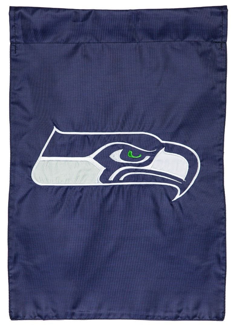 Seattle Seahawks Garden Flag Applique 2 Sided 1
