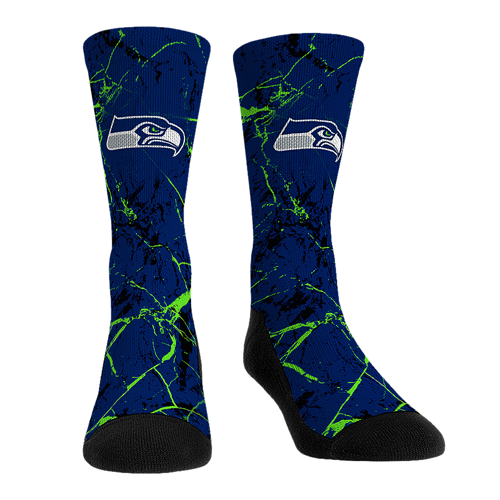 Seattle Seahawks - Cracked Marble | Rock 'Em Socks