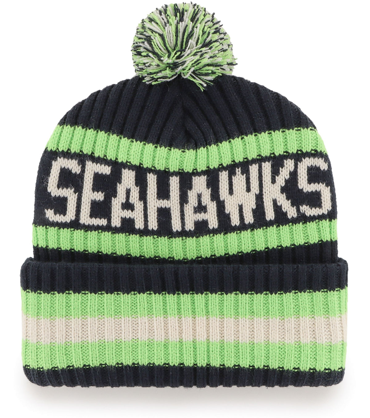 Seattle Seahawks - Bering Navy Cuffed Knit, 47 Brand 2