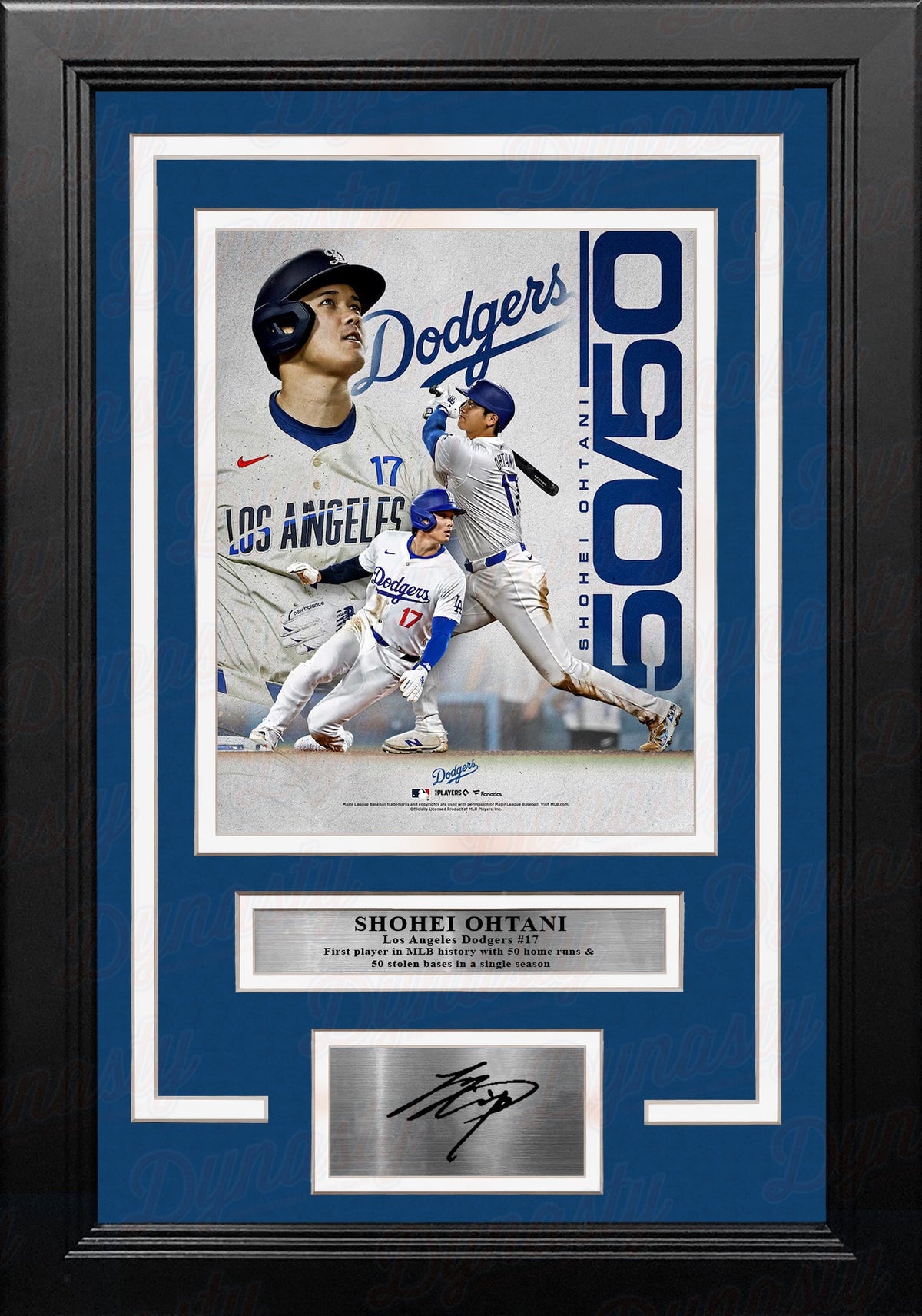 Shohei Ohtani 50-50 Season Record Los Angeles Dodgers 8" x 10" Framed Photo with Engraved Autograph 2