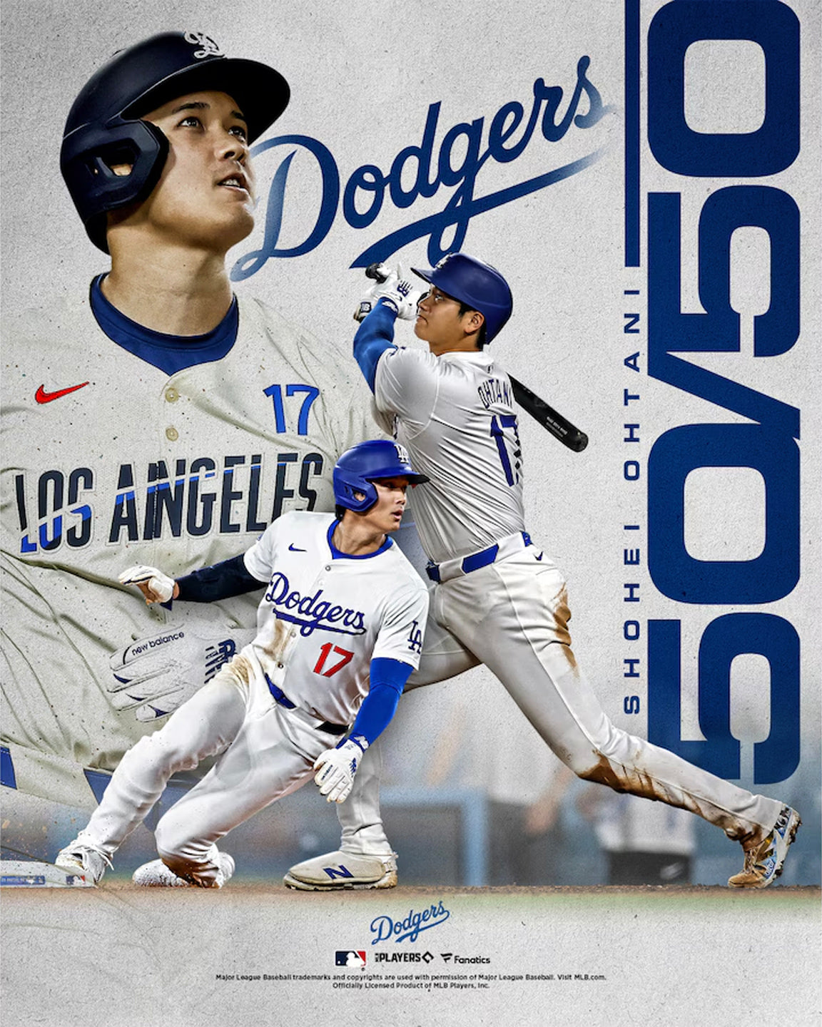 Shohei Ohtani 50-50 Season Record Los Angeles Dodgers 8" x 10" Baseball Collage Photo 2