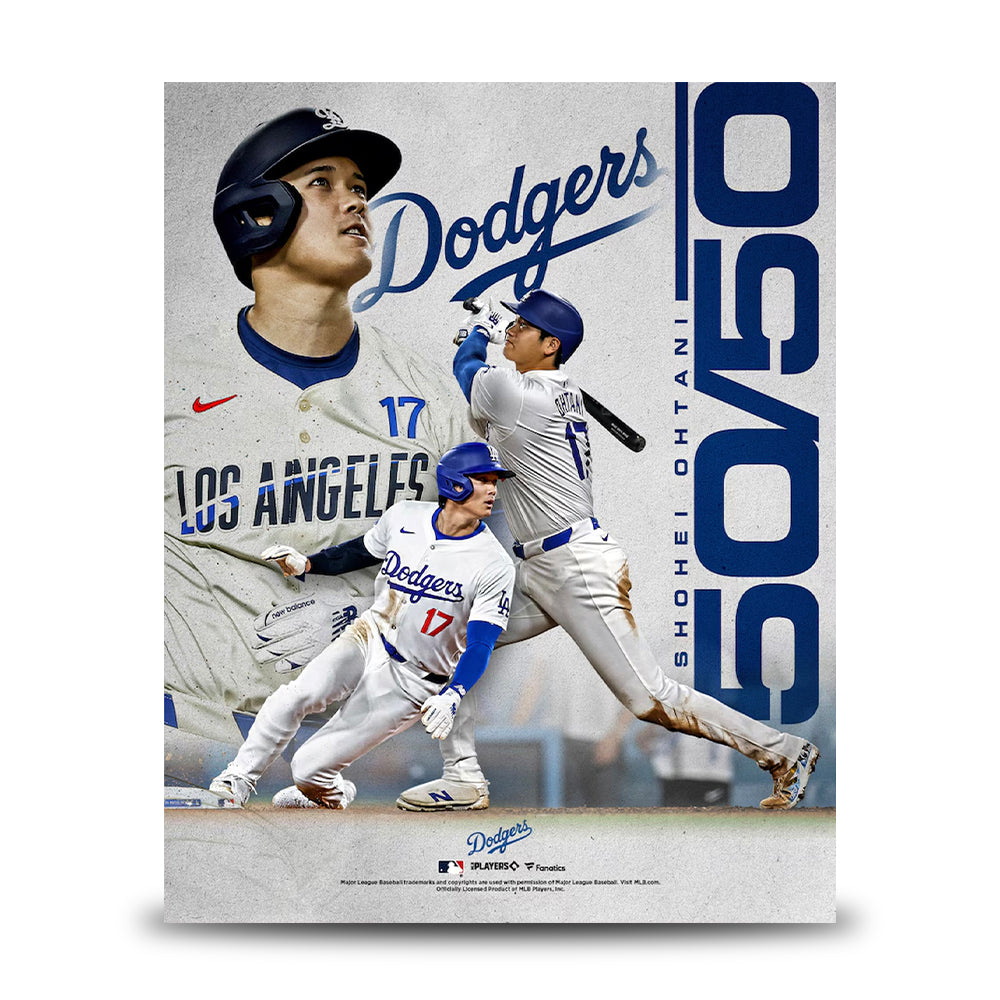 Shohei Ohtani 50-50 Season Record Los Angeles Dodgers 8" x 10" Baseball Collage Photo 1