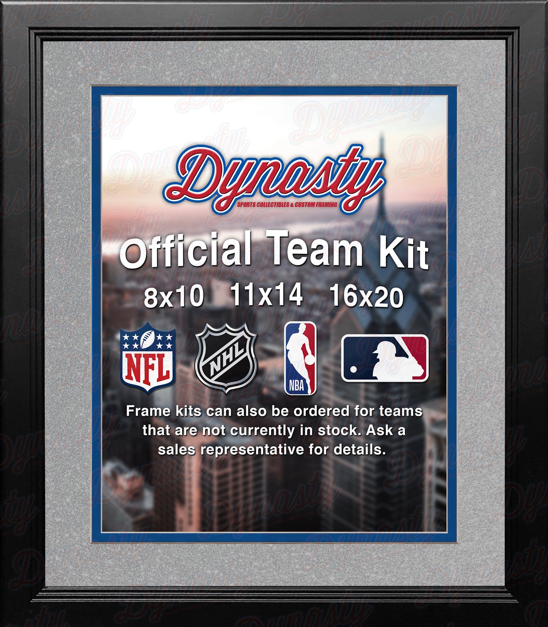 NBA Basketball Photo Picture Frame Kit - Orlando Magic (Silver Matting, Blue Trim) 2