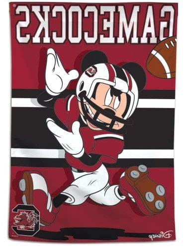 South Carolina Banner Mickey Mouse Gamecoks Football House Flag