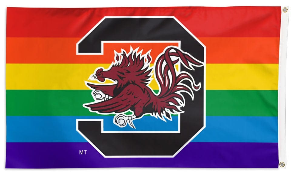 South Carolina Gamecocks Flag 3x5 Pride Rainbow