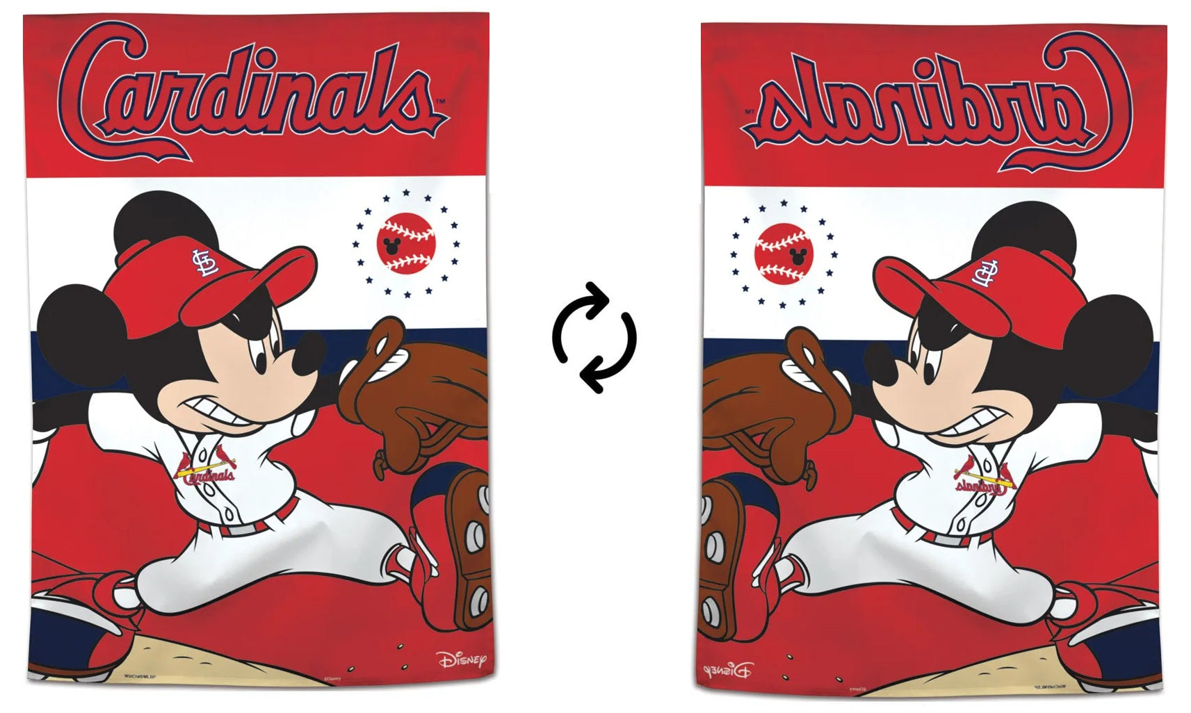 St Louis Cardinals Flag Mickey Mouse Baseball