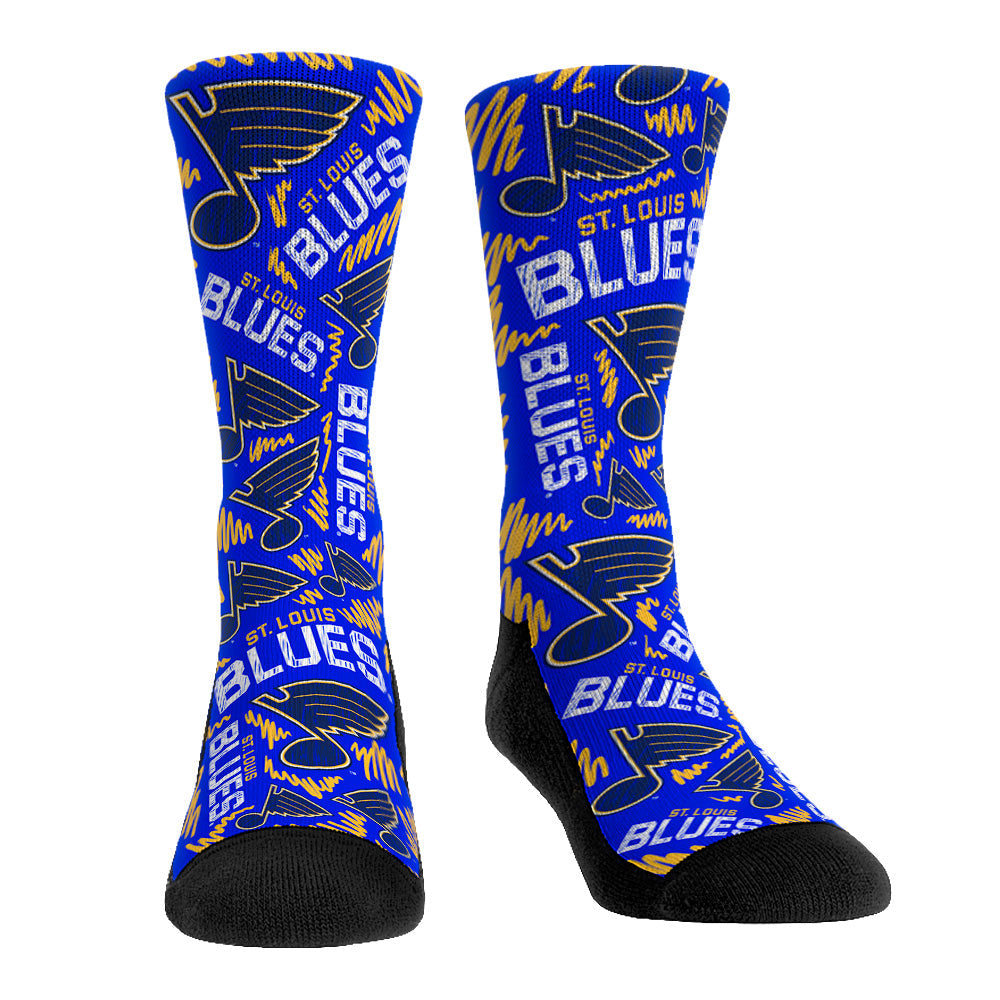 St. Louis Blues - Logo Sketch | Rock 'Em Socks