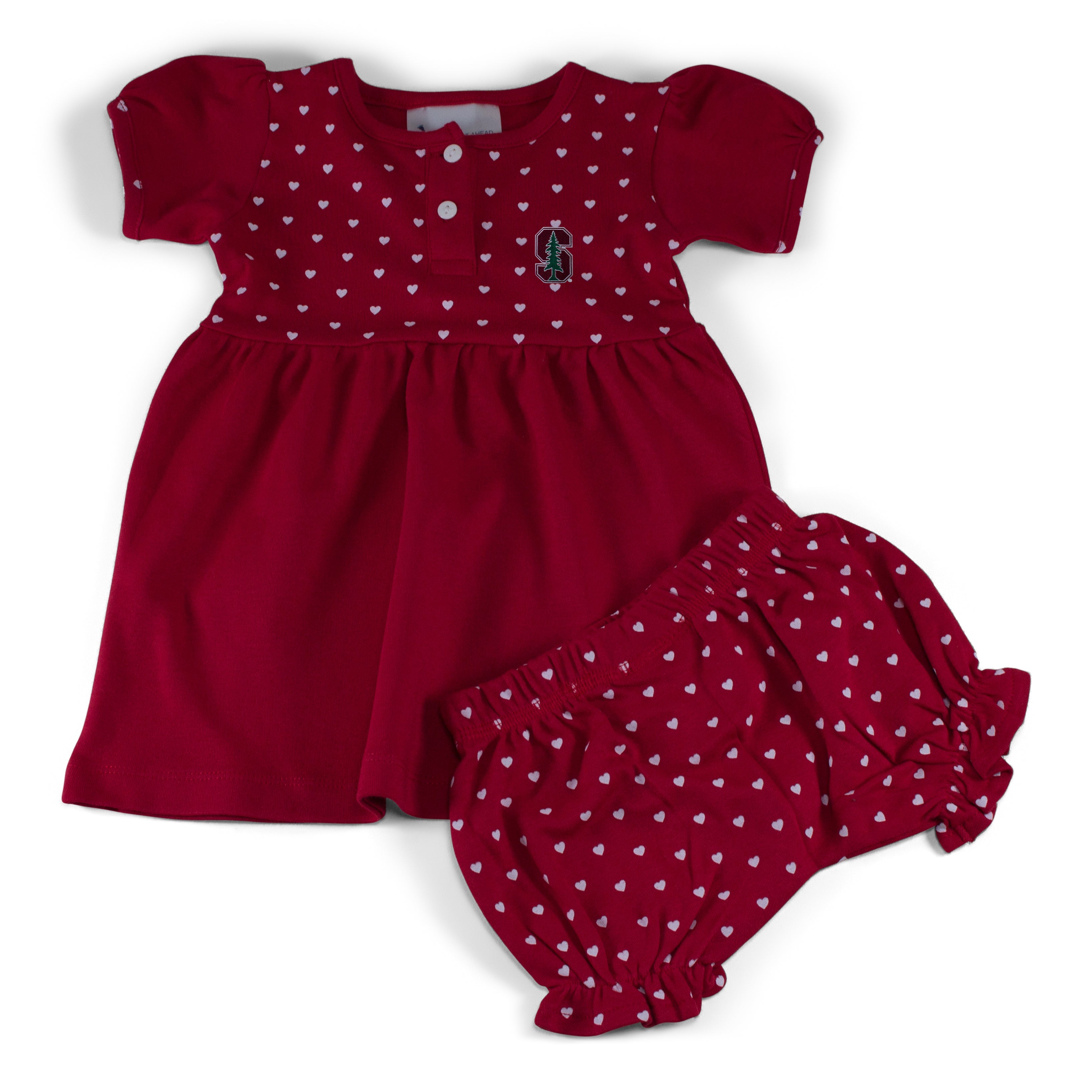 Stanford Girl's Heart Dress with Bloomers