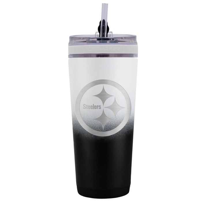 Pittsburgh Steelers 26 oz Stainless Steel Ice Shaker Bottle 1