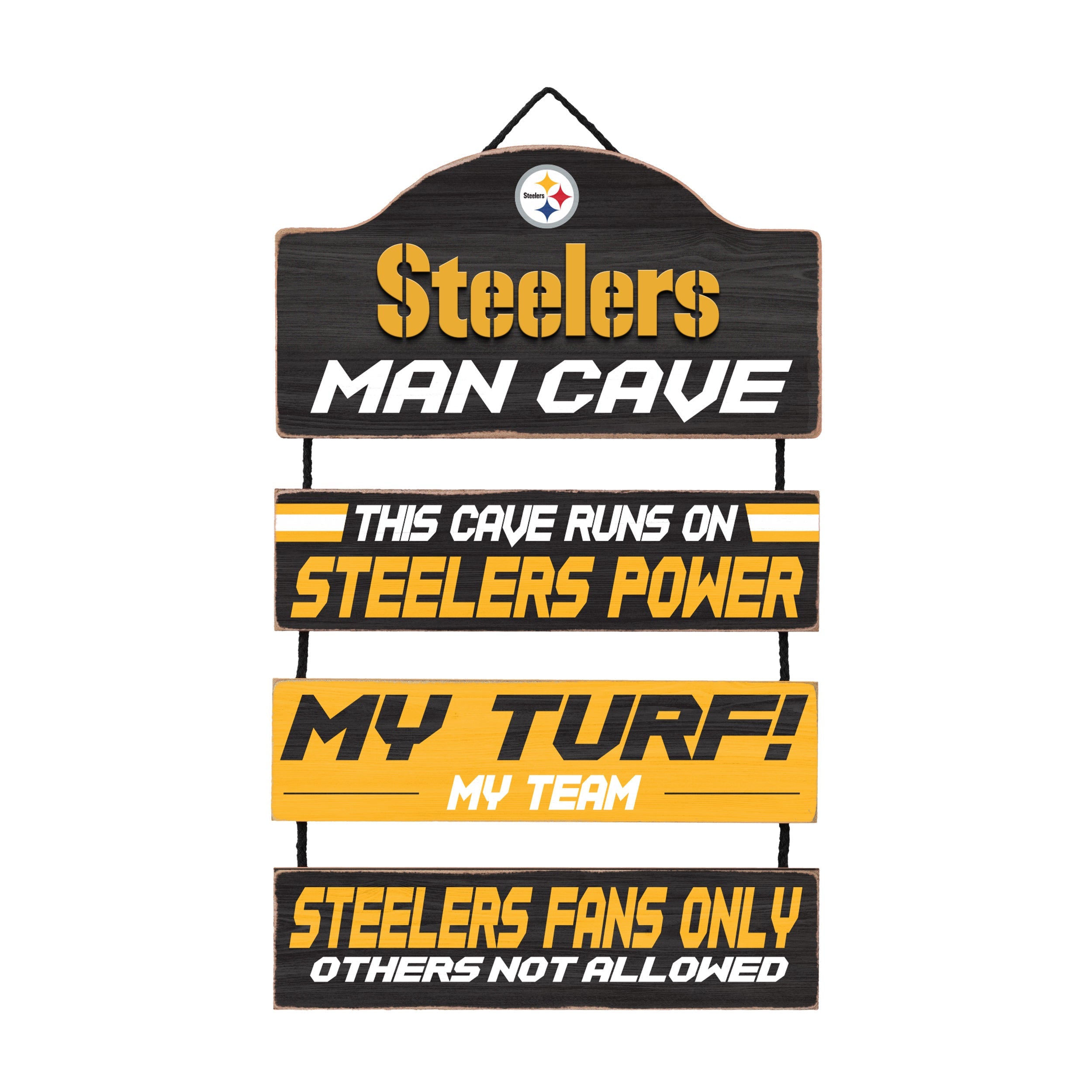Pittsburgh Steelers Wooden Man Cave Sign 1