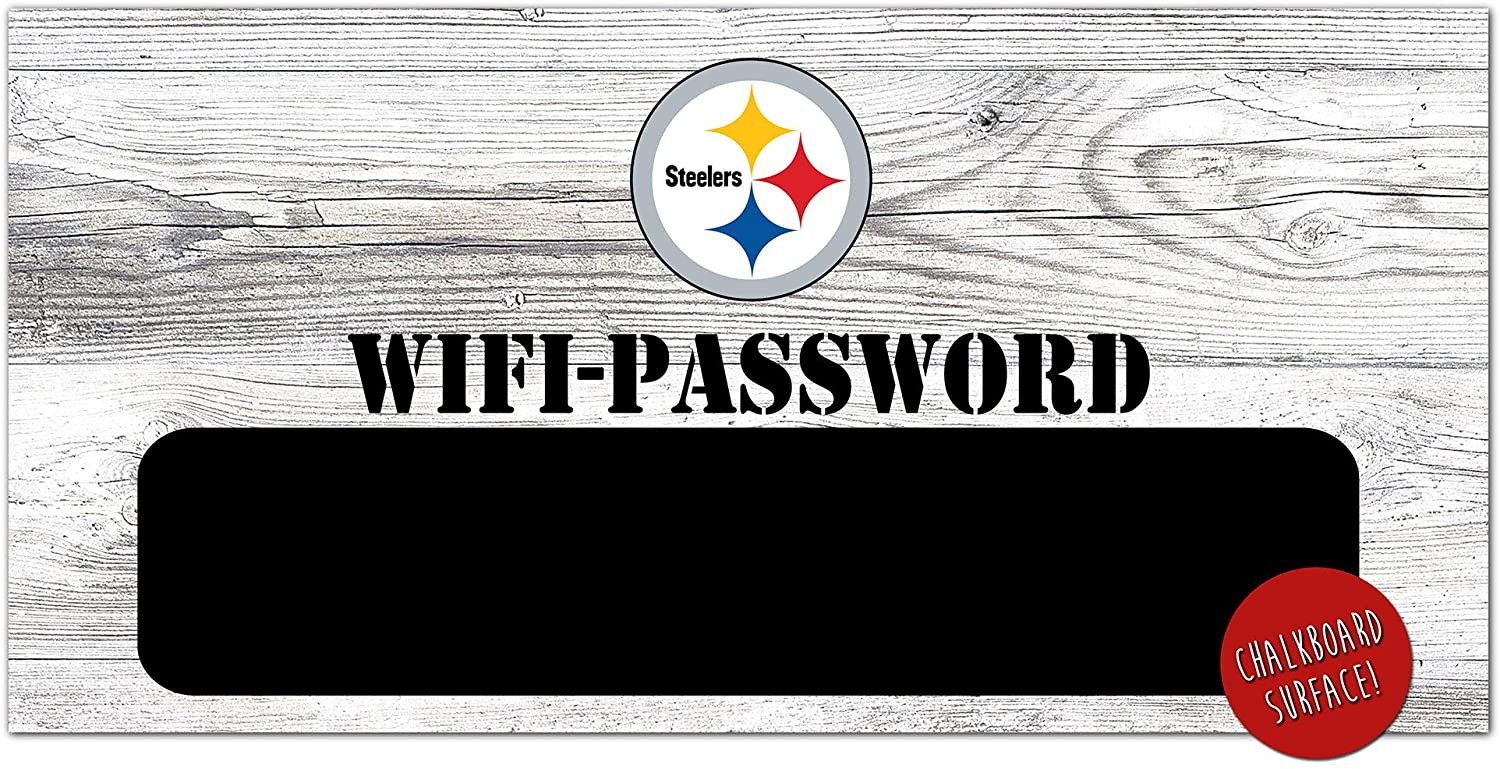 Pittsburgh Steelers Wifi Password 6" x 12" Wood Sign 1