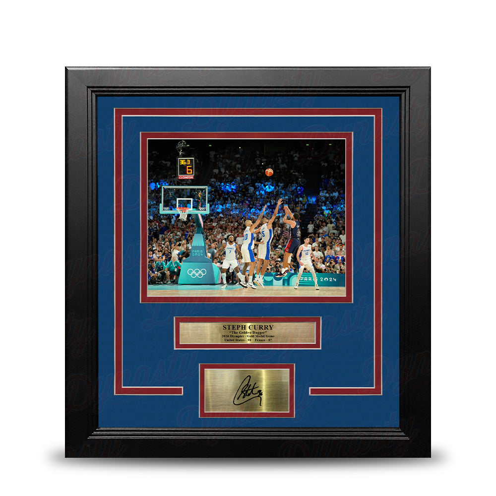 Steph Curry Golden Dagger 8" x 10" Framed Olympics Basketball Photo with Engraved Autograph 1