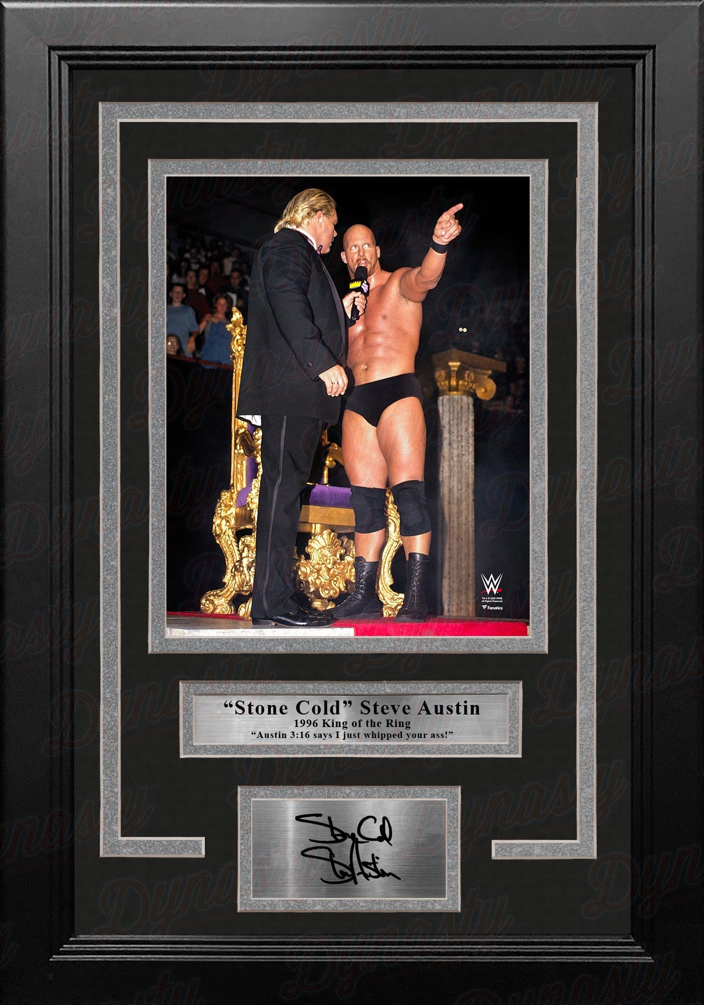Stone Cold Steve Austin King of the Ring Austin 3:16 Speech 8x10 Framed Photo w/ Engraved Autograph 1